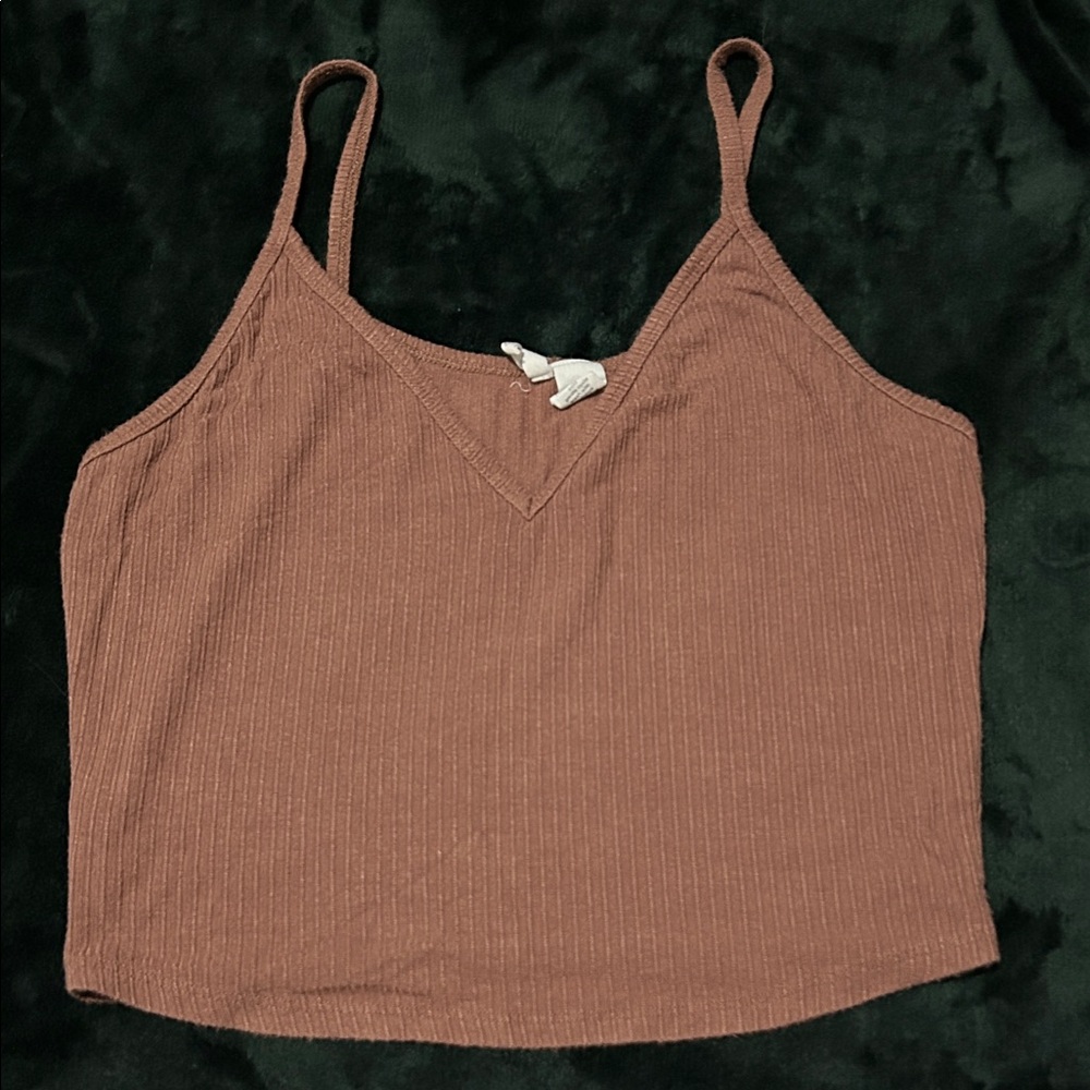 Tilly's Brown Ribbed Camisole